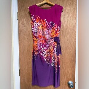 Apt. 9 purple abstract flower dress